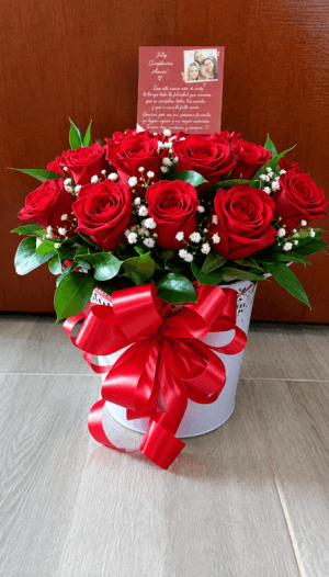 Balde 24 rosas R42